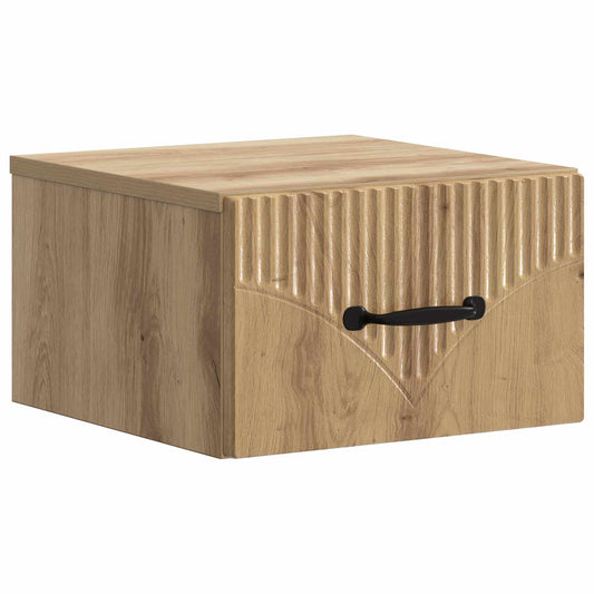 Wall-Mounted Bedside Cabinet Artisan Oak 34.5 x 33 x 20 cm