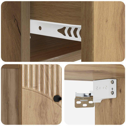 Wall-Mounted Bedside Cabinet 2 pcs Artisan Oak Engineered Wood