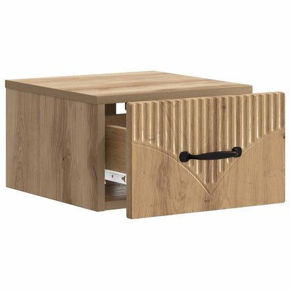 Wall-Mounted Bedside Cabinet 2 pcs Artisan Oak Engineered Wood