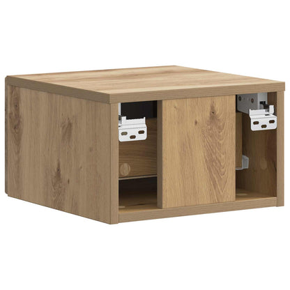 Wall-Mounted Bedside Cabinet 2 pcs Artisan Oak Engineered Wood