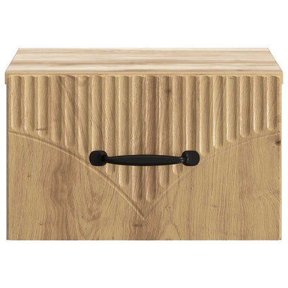 Wall-Mounted Bedside Cabinet 2 pcs Artisan Oak Engineered Wood