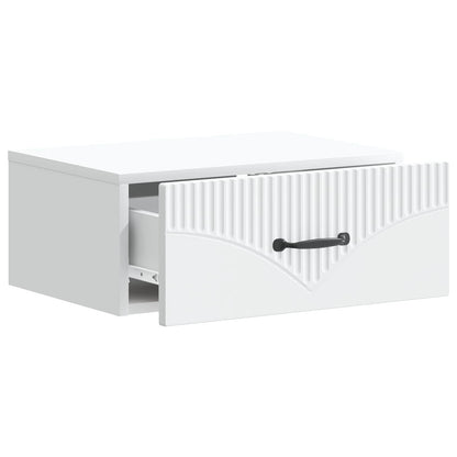 Wall-Mounted Bedside Cabinet White 49 x 34.5 x 20 cm
