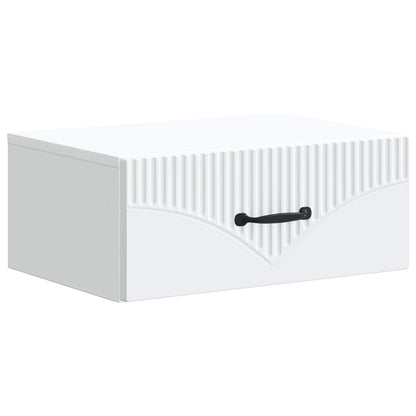 Wall-Mounted Bedside Cabinet 2 pcs White 49 x 34.5 x 20 cm