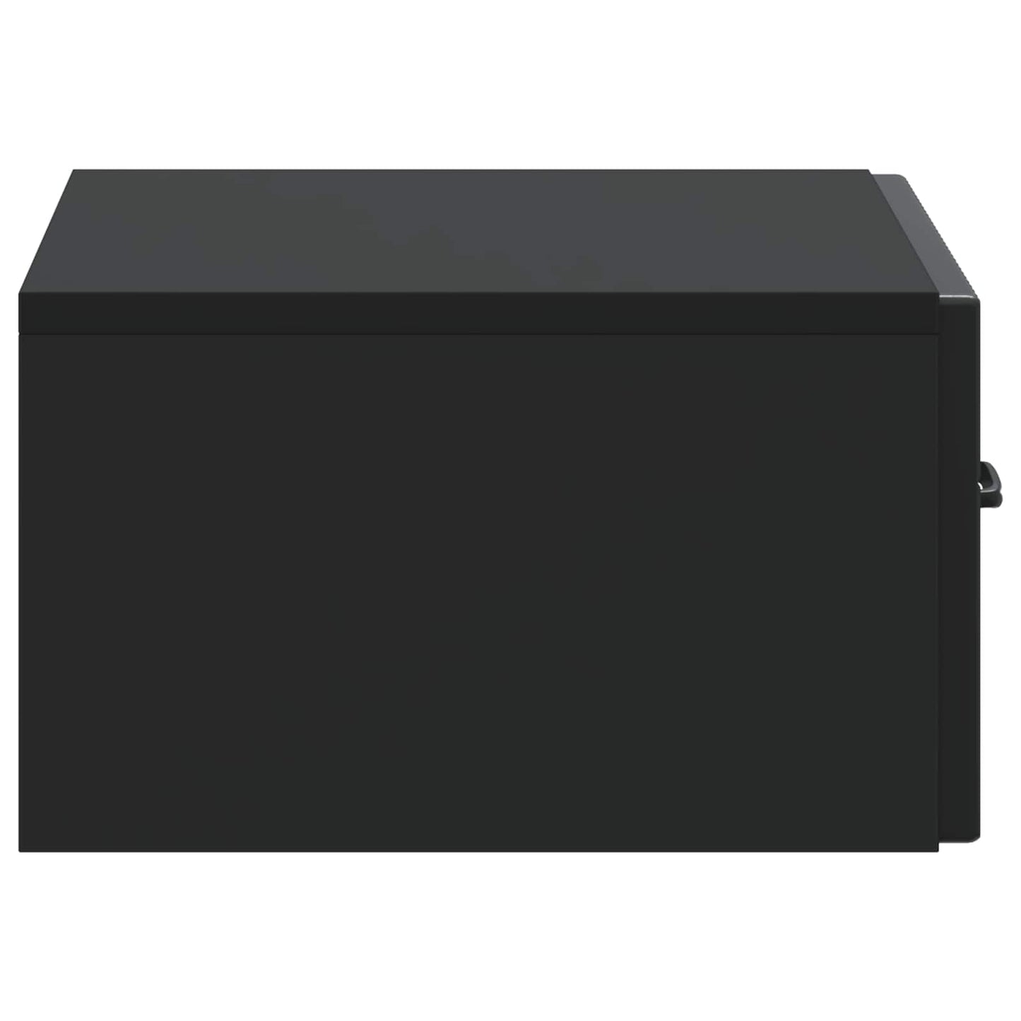 Wall-Mounted Bedside Cabinet Black 49 x 34.5 x 20 cm