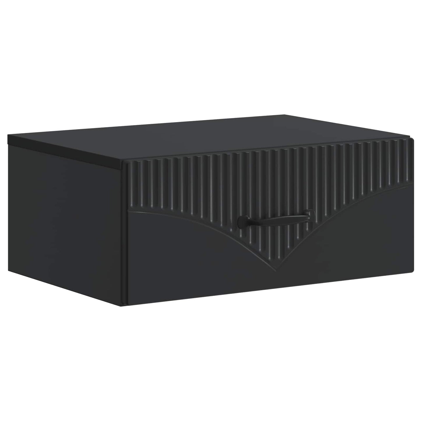 Wall-Mounted Bedside Cabinet 2 pcs Black 49 x 34.5 x 20 cm