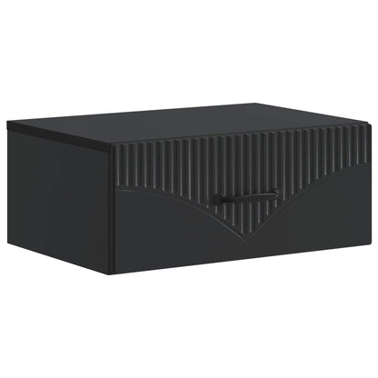 Wall-Mounted Bedside Cabinet 2 pcs Black 49 x 34.5 x 20 cm