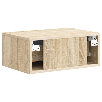 Wall-Mounted Bedside Cabinet Sonoma Oak 49 x 34.5 x 20 cm