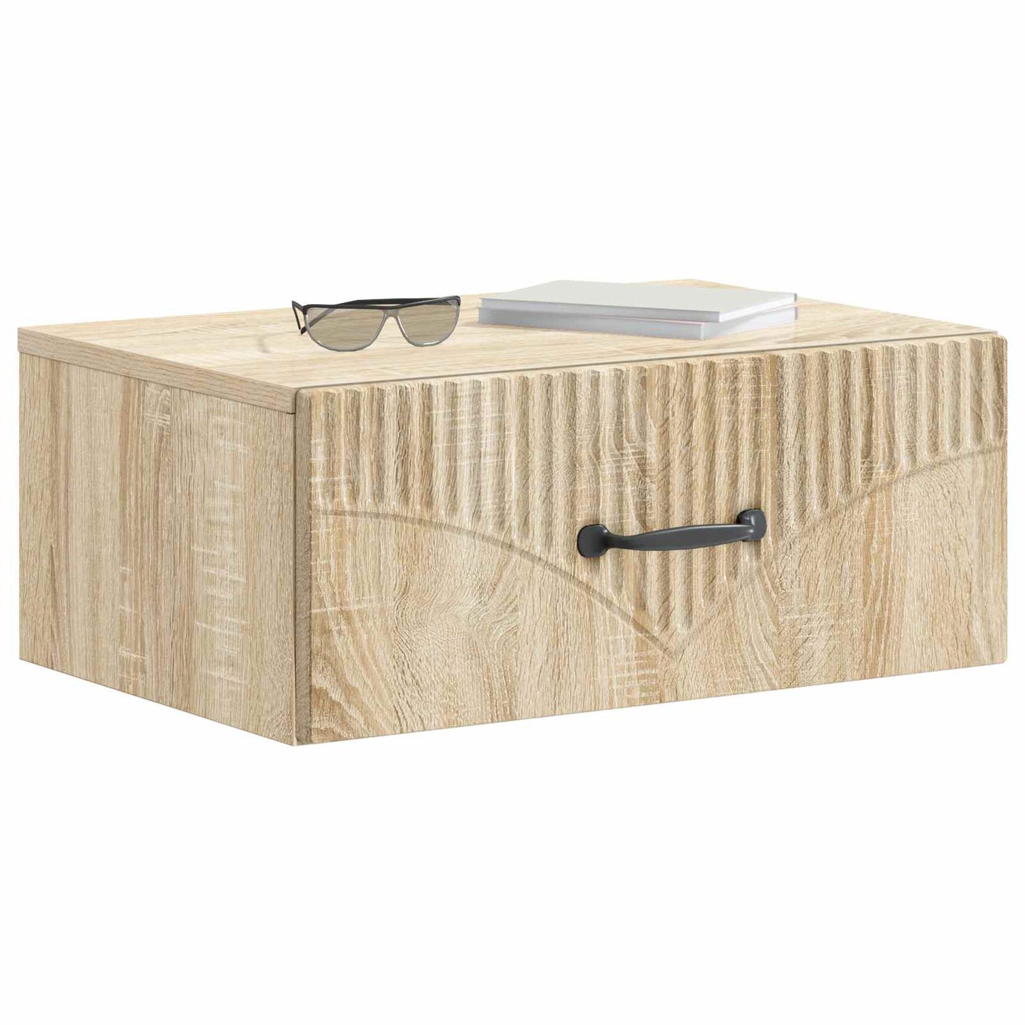 Wall-Mounted Bedside Cabinet Sonoma Oak 49 x 34.5 x 20 cm