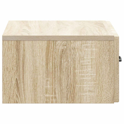 Wall-Mounted Bedside Cabinet Sonoma Oak 49 x 34.5 x 20 cm