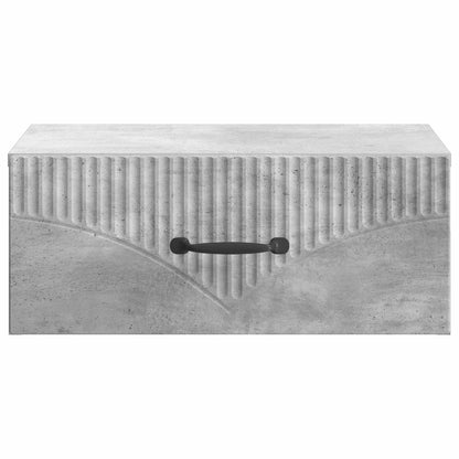 Wall-Mounted Bedside Cabinet Concrete Grey 49 x 34.5 x 20 cm