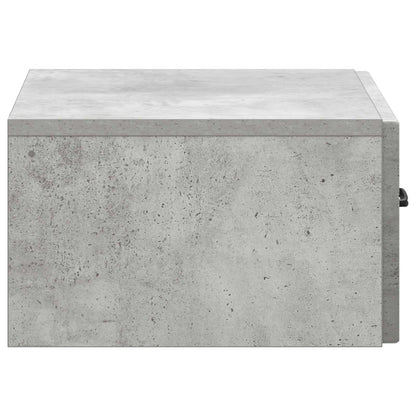 Wall-Mounted Bedside Cabinet Concrete Grey 49 x 34.5 x 20 cm