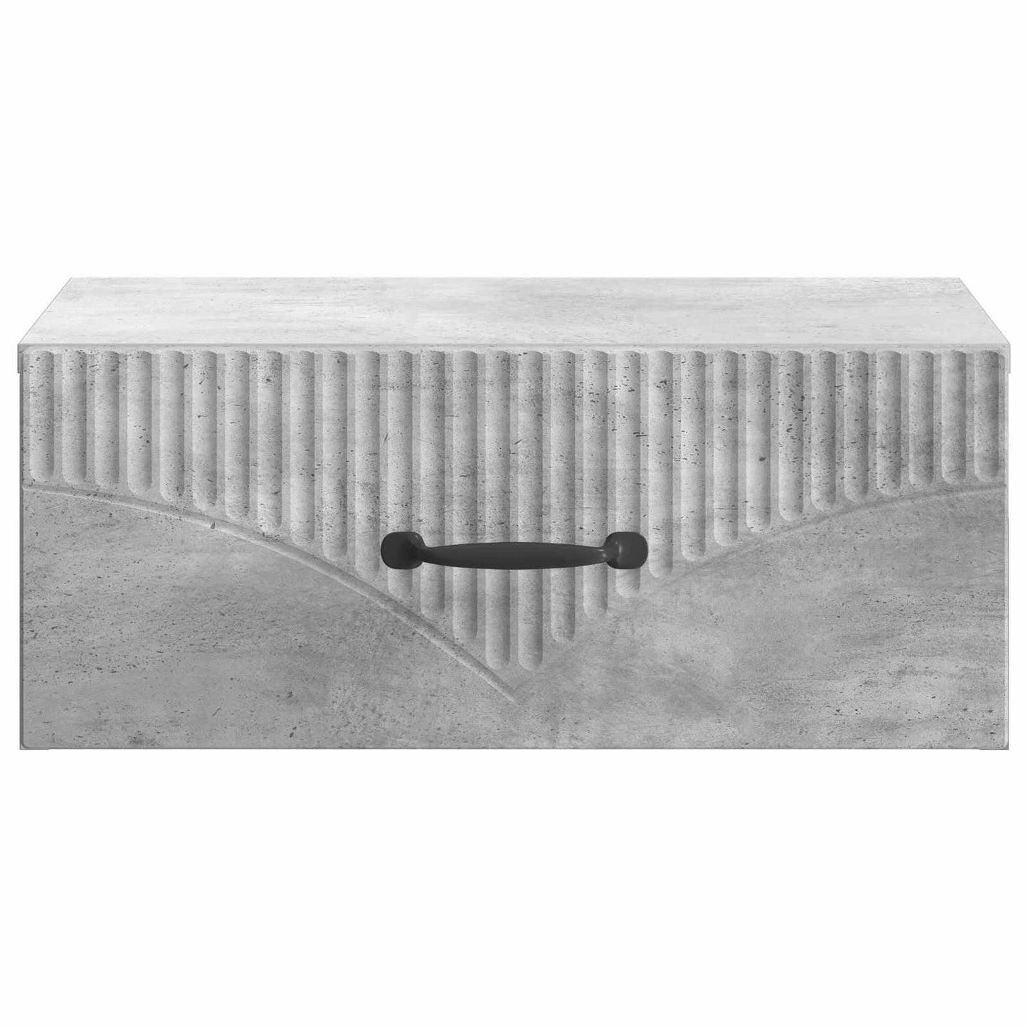 Wall-Mounted Bedside Cabinet with Drawer 2 pcs Concrete Grey