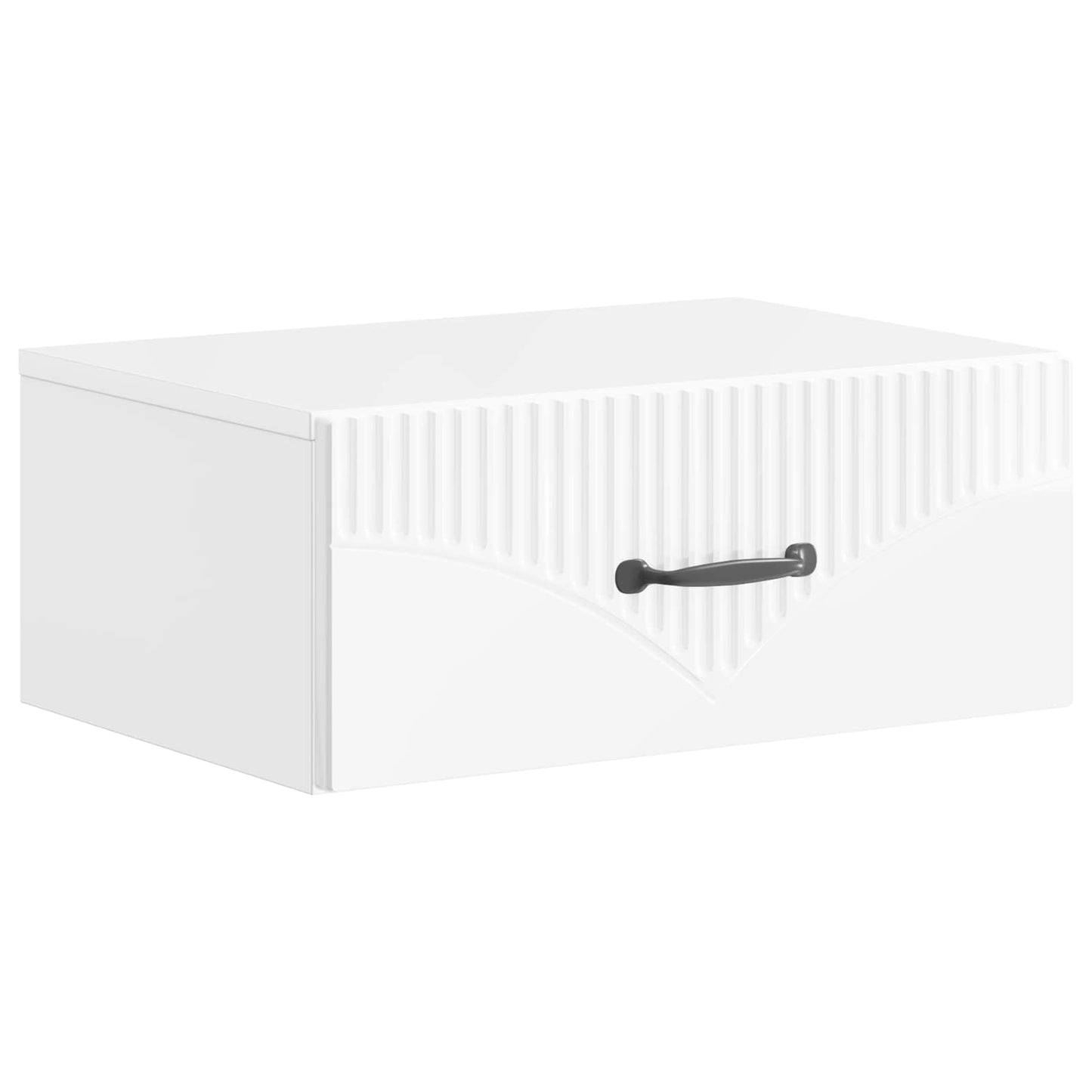 Wall-Mounted Bedside Cabinet 2 pcs High Gloss White