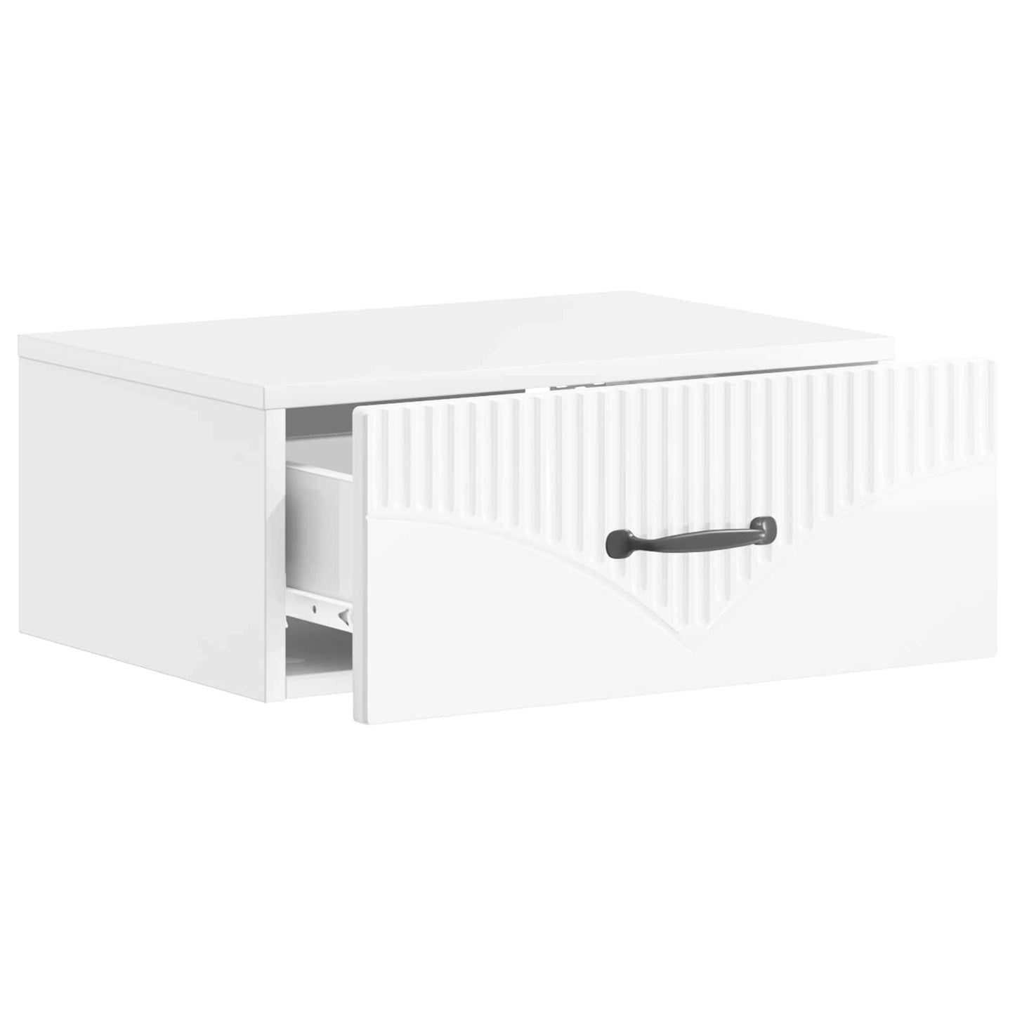 Wall-Mounted Bedside Cabinet 2 pcs High Gloss White