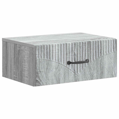 Wall-Mounted Bedside Cabinet Grey Sonoma 49 x 34.5 x 20 cm