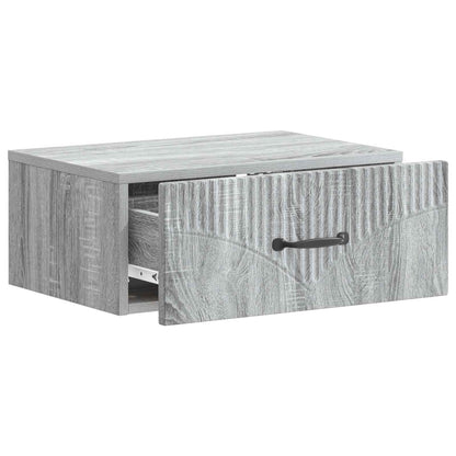 Wall-Mounted Bedside Cabinet Grey Sonoma 49 x 34.5 x 20 cm