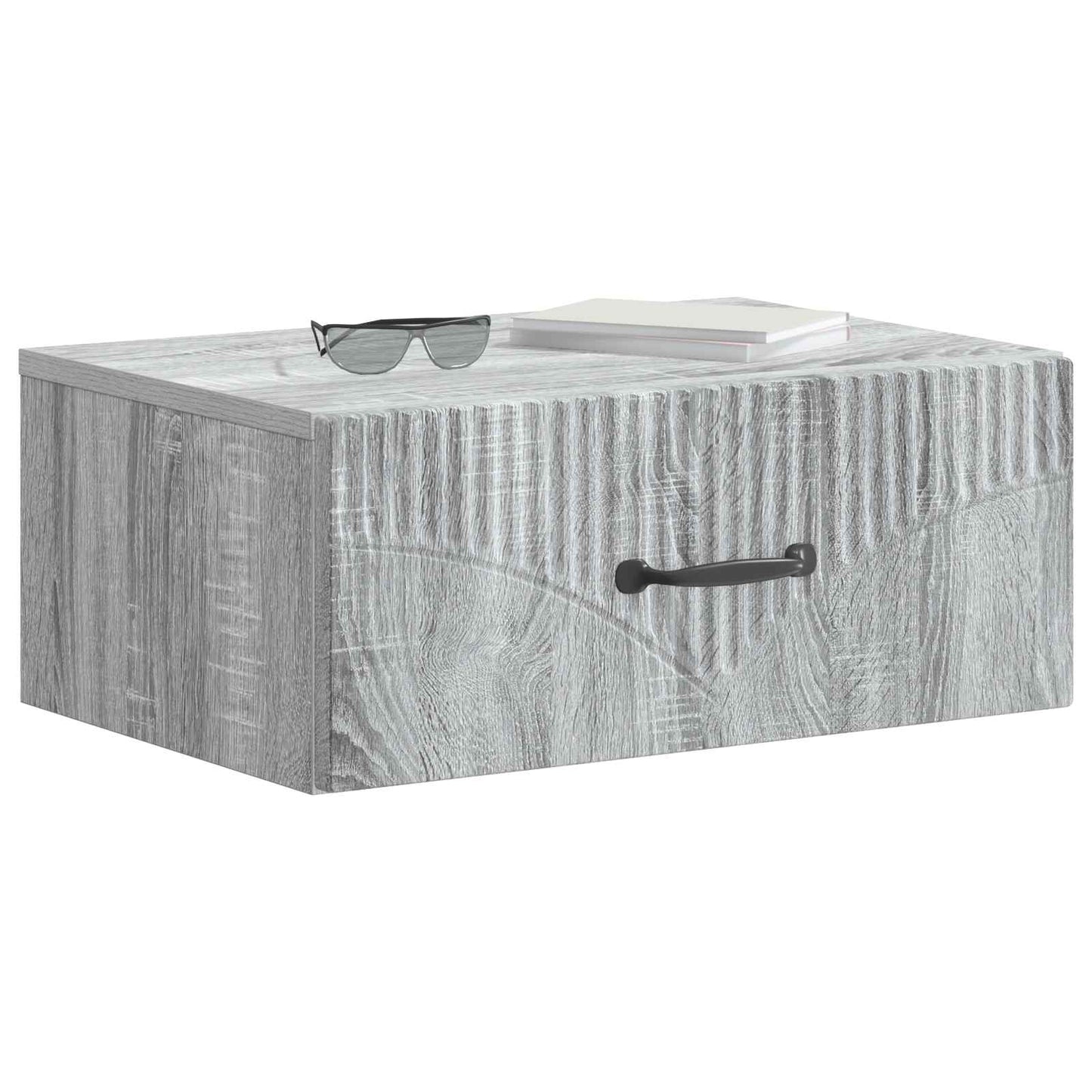Wall-Mounted Bedside Cabinet Grey Sonoma 49 x 34.5 x 20 cm