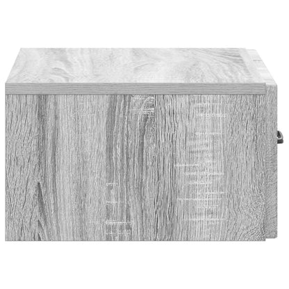 Wall-Mounted Bedside Cabinet Grey Sonoma 49 x 34.5 x 20 cm