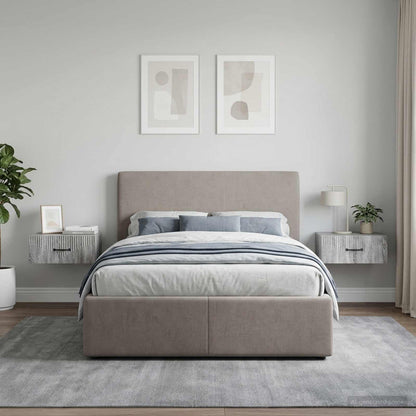 Wall-Mounted Bedside Cabinet 2 pcs Grey Sonoma