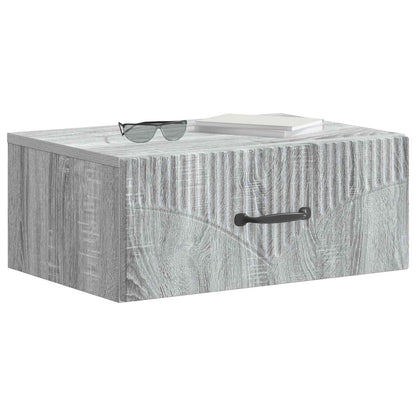 Wall-Mounted Bedside Cabinet 2 pcs Grey Sonoma Engineered Wood