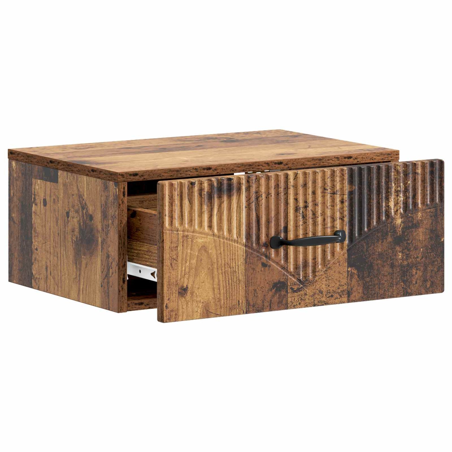 Wall-Mounted Bedside Cabinet Old Wood 49 x 34.5 x 20 cm