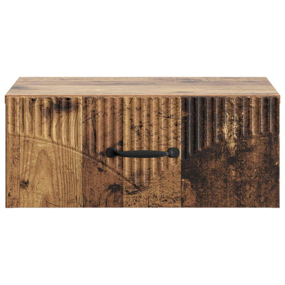 Wall-Mounted Bedside Cabinet Old Wood 49 x 34.5 x 20 cm