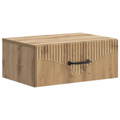 Wall-Mounted Bedside Cabinet 2 pcs Artisan Oak Engineered Wood