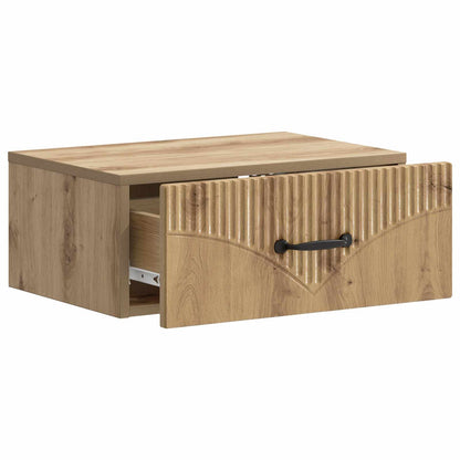Wall-Mounted Bedside Cabinet 2 pcs Artisan Oak