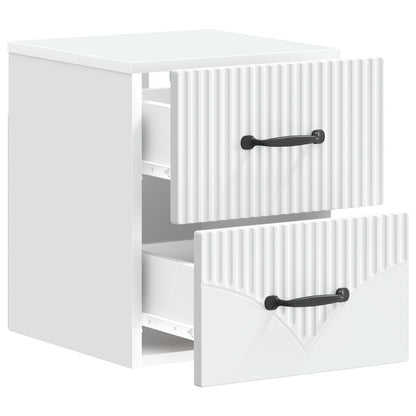 Wall-Mounted Bedside Cabinet White 34.5 x 33 x 40 cm