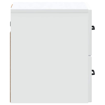Wall-Mounted Bedside Cabinet White 34.5 x 33 x 40 cm