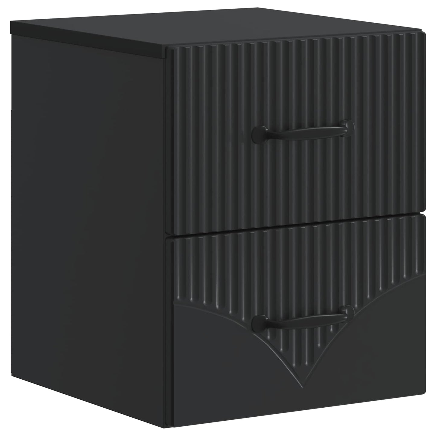 Wall-Mounted Bedside Cabinet Black 34.5 x 33 x 40 cm