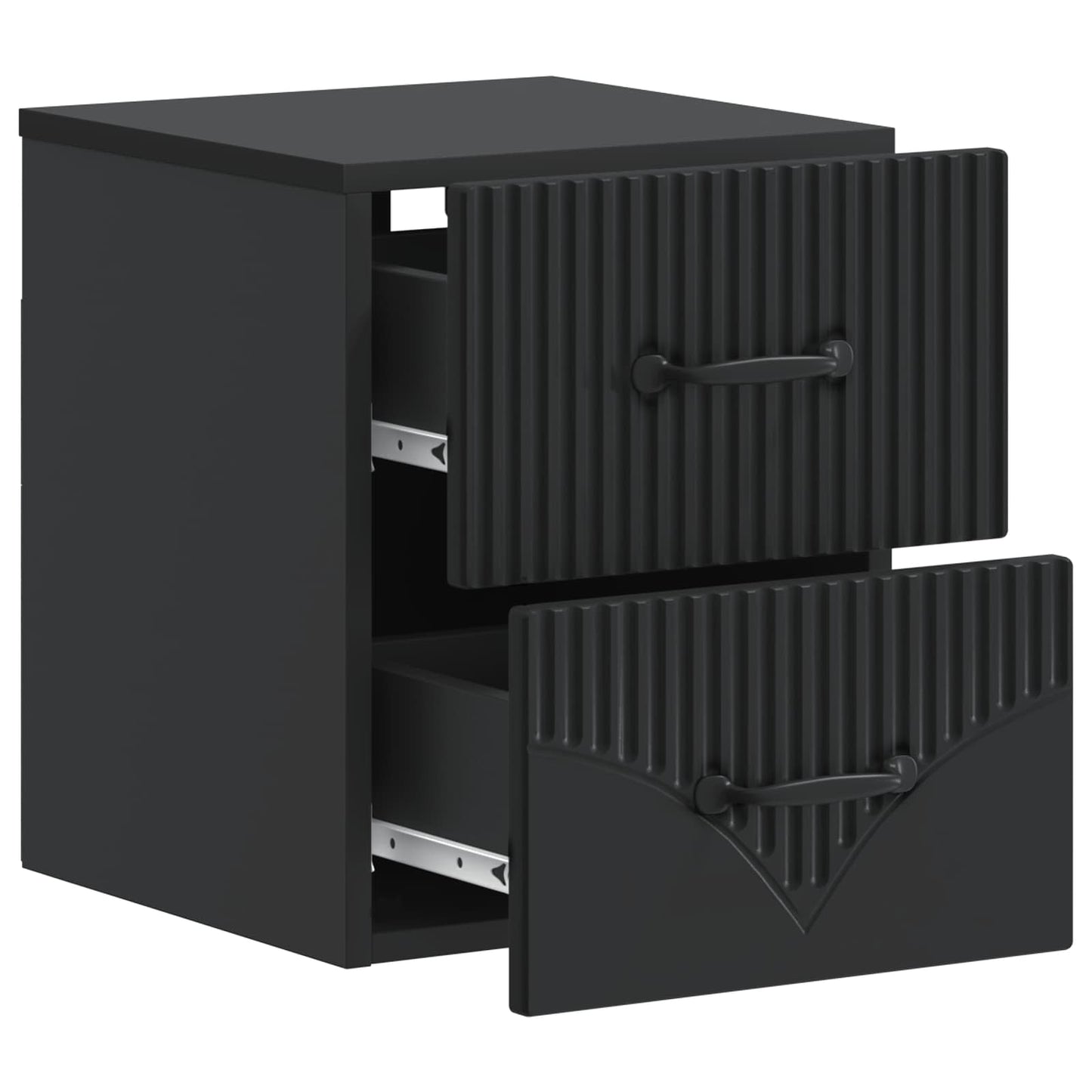 Wall-Mounted Bedside Cabinet Black 34.5 x 33 x 40 cm