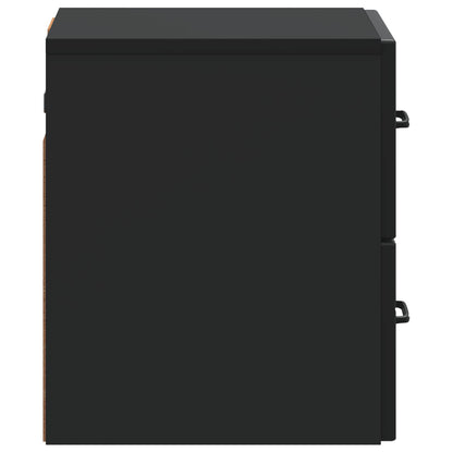 Wall-Mounted Bedside Cabinet Black 34.5 x 33 x 40 cm