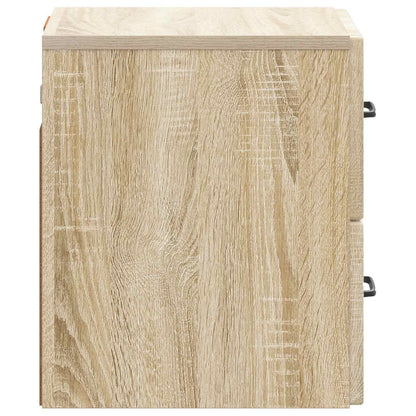 Wall-Mounted Bedside Cabinet Sonoma Oak 34.5 x 33 x 40 cm