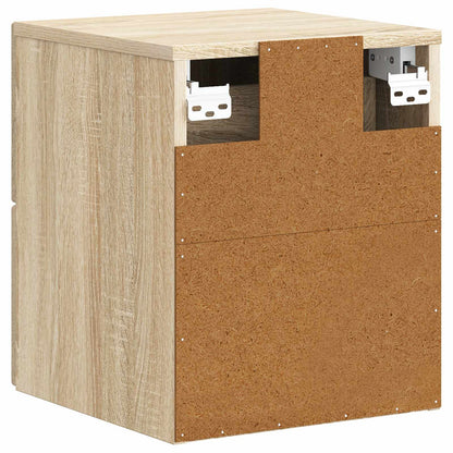 Wall-Mounted Bedside Cabinet 2 pcs Sonoma Oak 34.5 x 33 x 40 cm