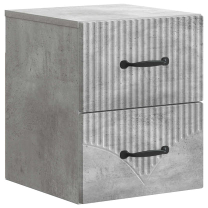 Wall-Mounted Bedside Cabinet Concrete Grey 34.5 x 33 x 40 cm