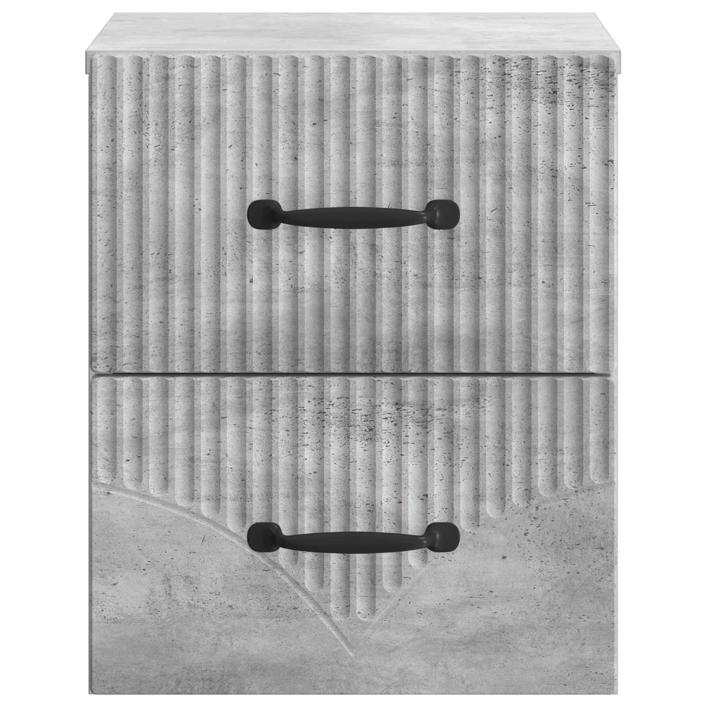 Wall-Mounted Bedside Cabinet with Drawer 2 pcs Concrete Grey