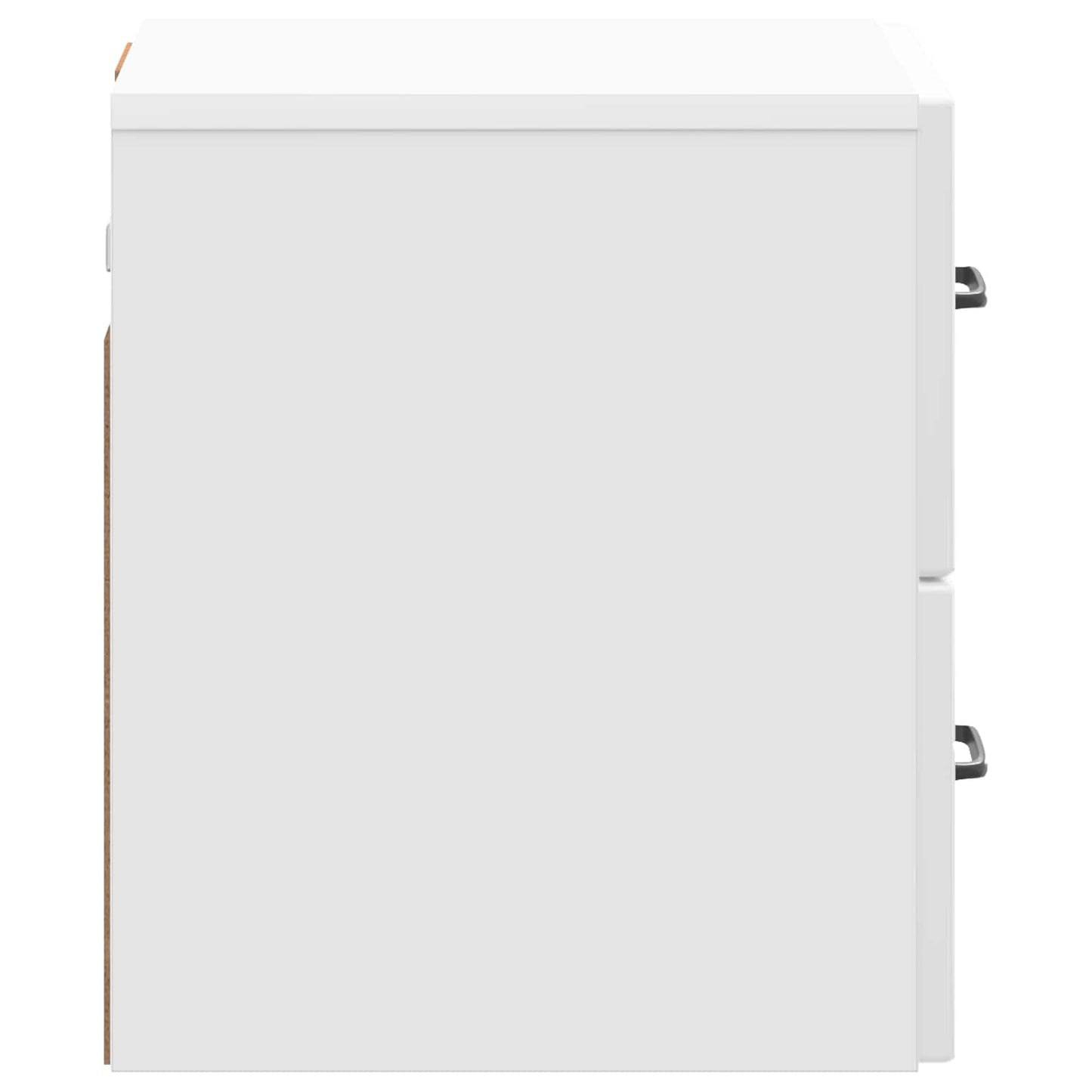 Wall-Mounted Bedside Cabinet with Drawer 2 pcs High Gloss White