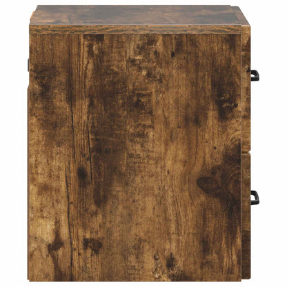 Wall-Mounted Bedside Cabinet Smoked Oak 34.5 x 33 x 40 cm