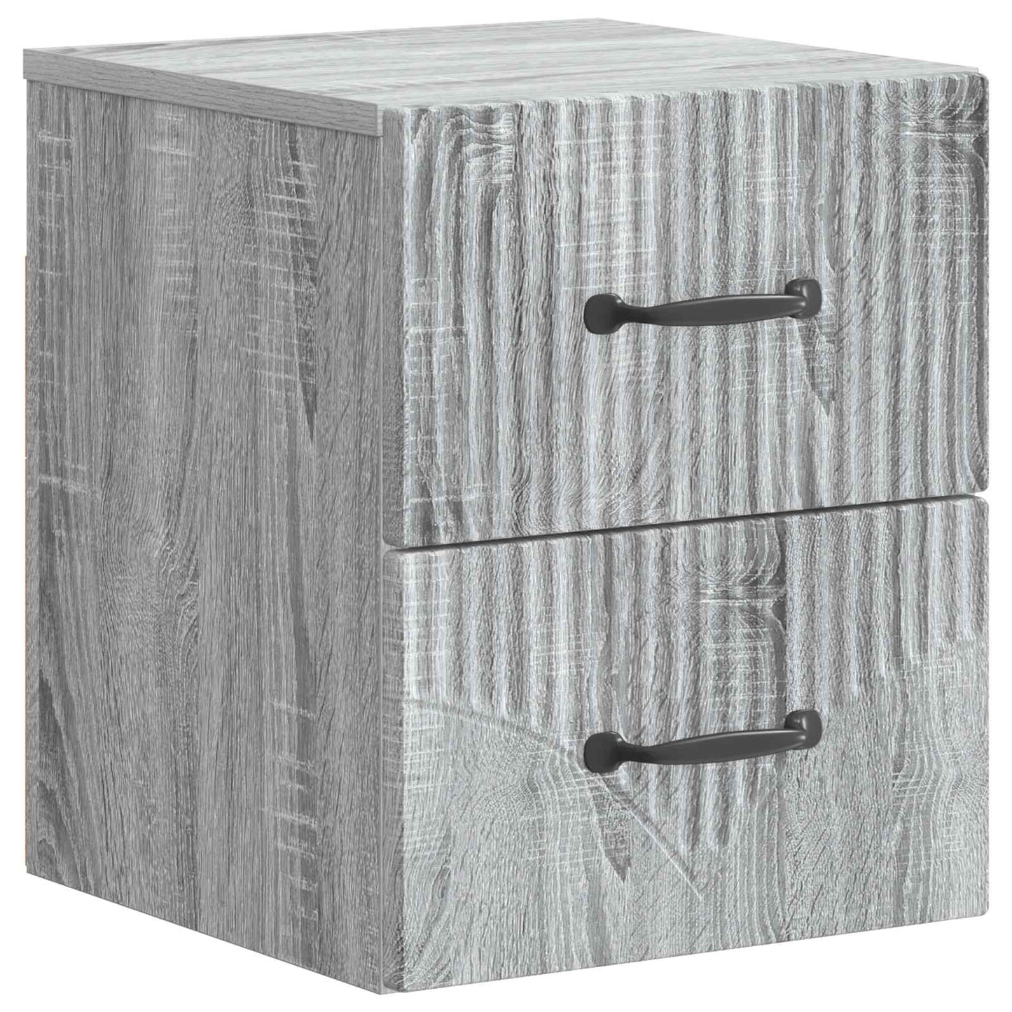 Wall-Mounted Bedside Cabinet 2 pcs Grey Sonoma