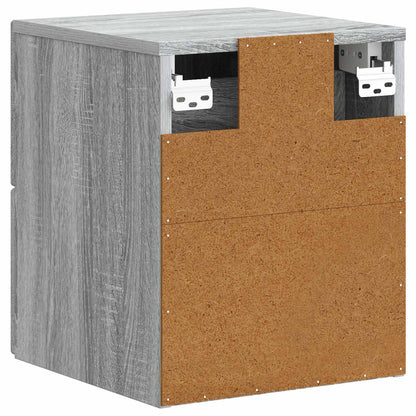 Wall-Mounted Bedside Cabinet 2 pcs Grey Sonoma Engineered Wood