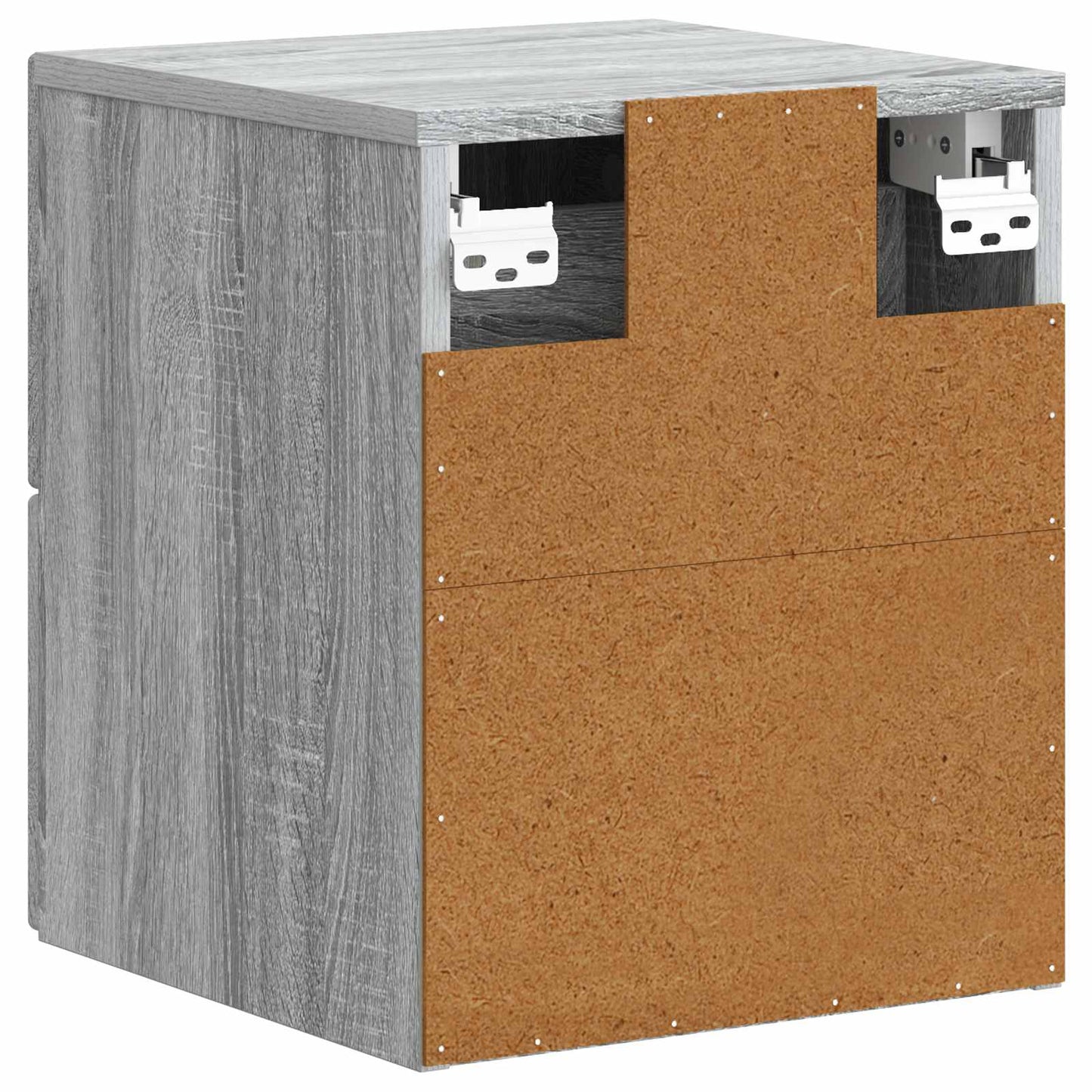 Wall-Mounted Bedside Cabinet 2 pcs Grey Sonoma