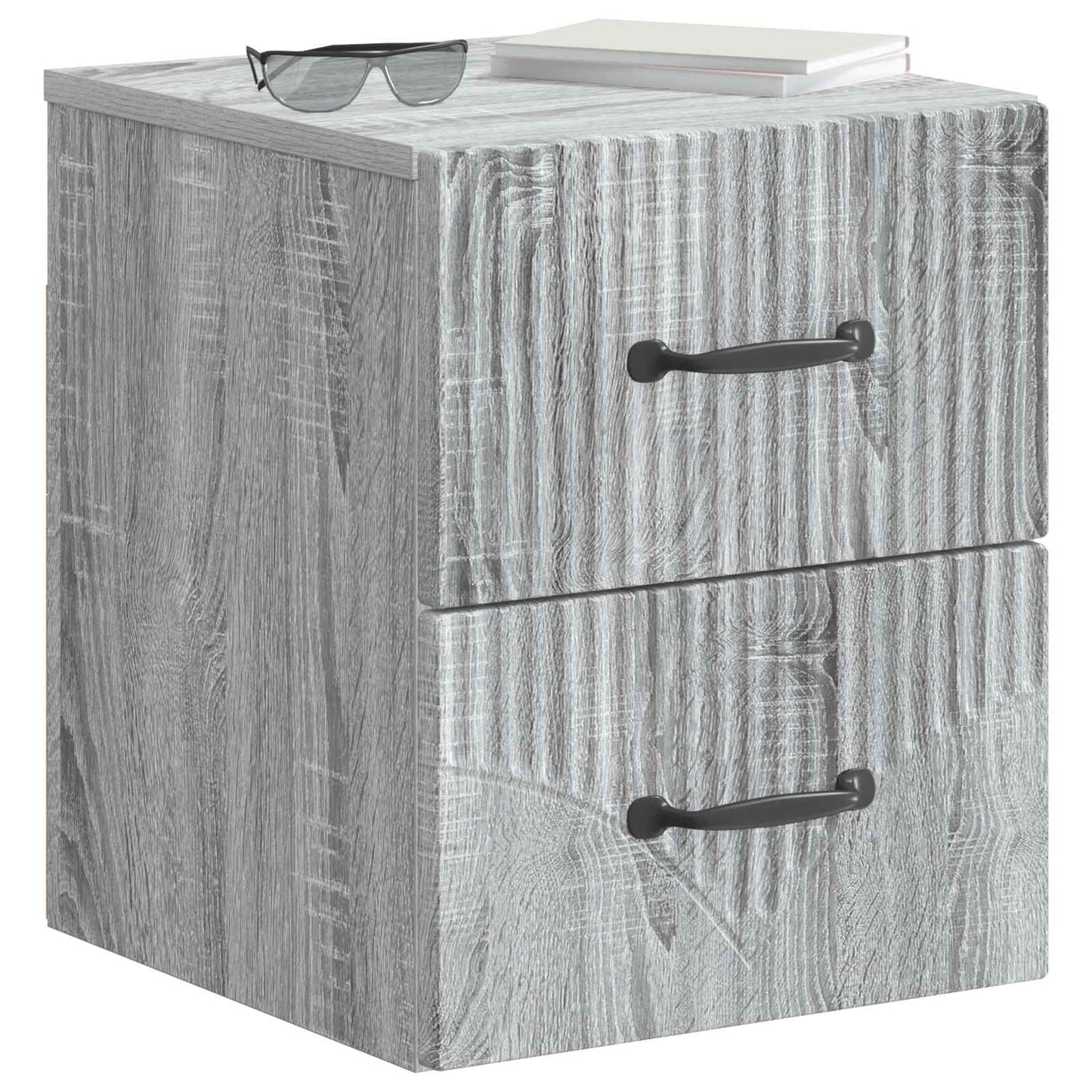 Wall-Mounted Bedside Cabinet 2 pcs Grey Sonoma Engineered Wood