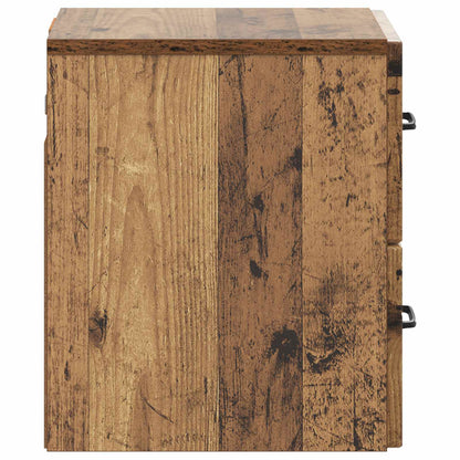 Wall-Mounted Bedside Cabinet Old Wood 34.5 x 33 x 40 cm