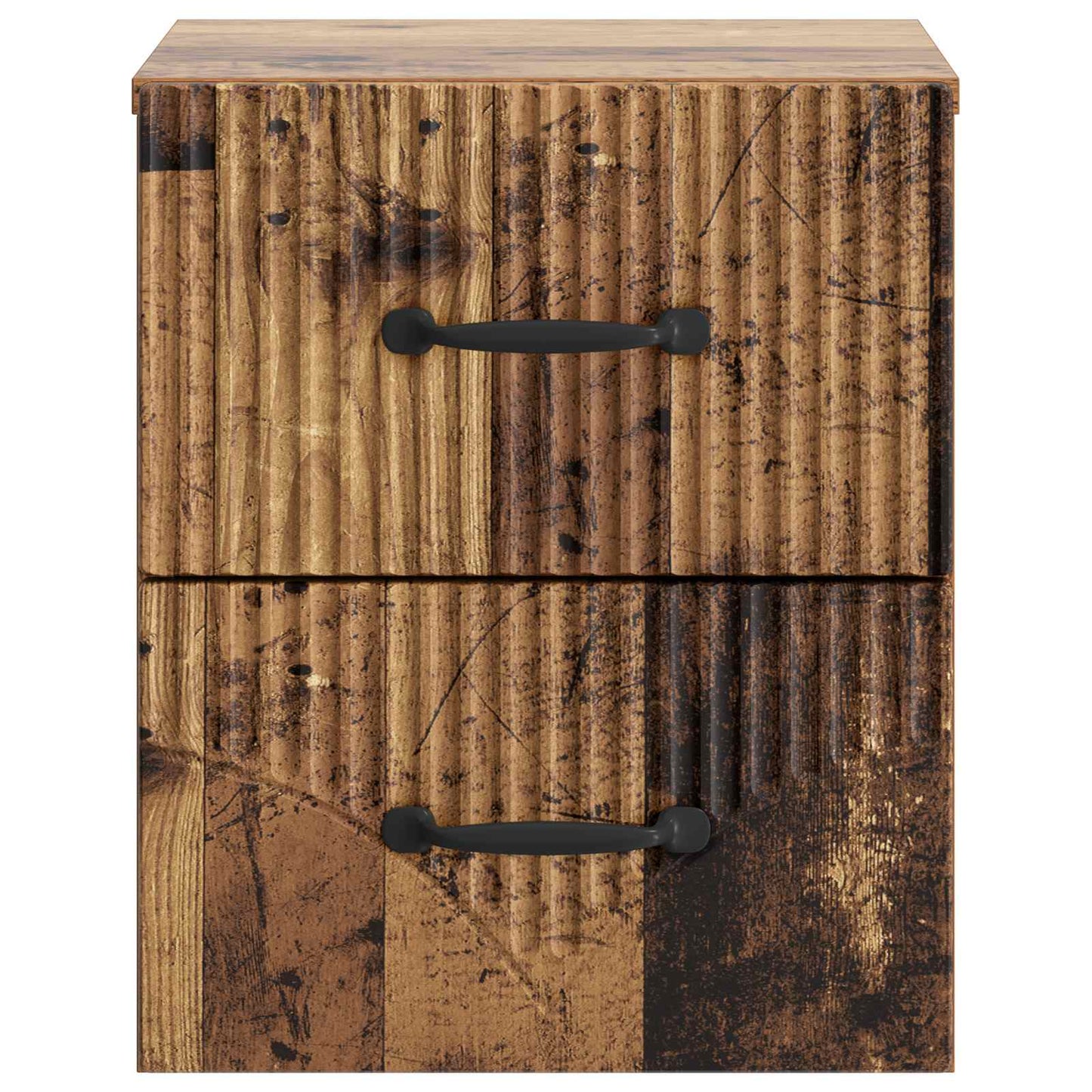 Wall-Mounted Bedside Cabinet 2 pcs Old Wood 34.5 x 33 x 40 cm