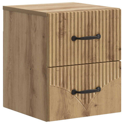 Wall-Mounted Bedside Cabinet 2 pcs Artisan Oak Engineered Wood