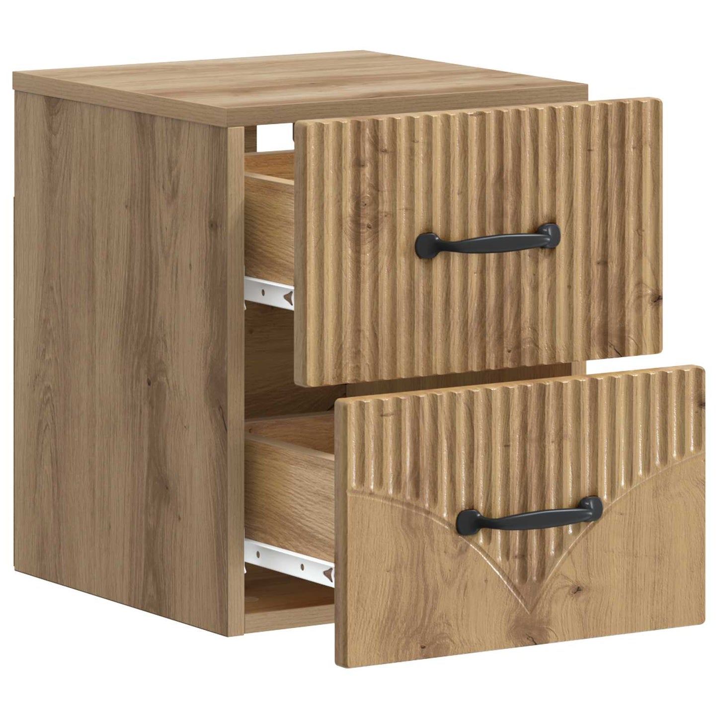 Wall-Mounted Bedside Cabinet 2 pcs Artisan Oak Engineered Wood