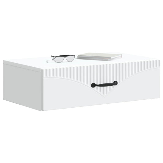 Wall-Mounted Side Table White 59 x 34.5 x 17 cm Engineered Wood