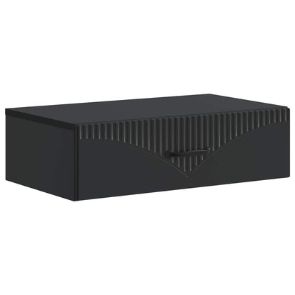 Wall-Mounted Side Table Black 59 x 34.5 x 17 cm Engineered Wood