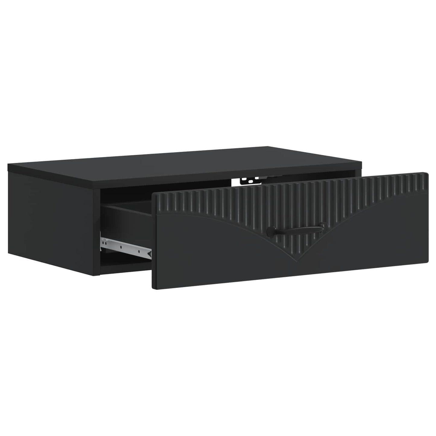 Wall-Mounted Side Table Black 59 x 34.5 x 17 cm Engineered Wood